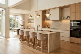 design 2d interior layout and 3d kitchen, bathroom and bedroom renderings