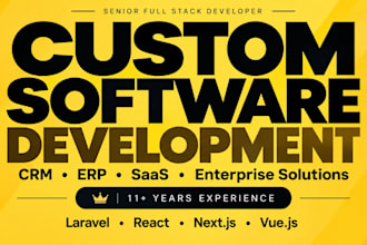 develop a custom laravel saas application with react or vue