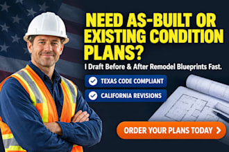 create as built drawings existing proposed plans permit texas california