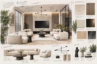 create an interior design mood board
