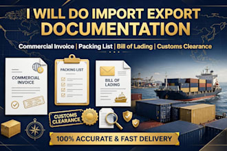 do import export documentation, customs clearance paperwork