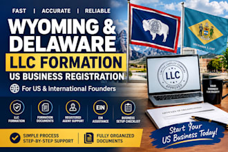 form your wyoming or delaware llc and handle US business registration