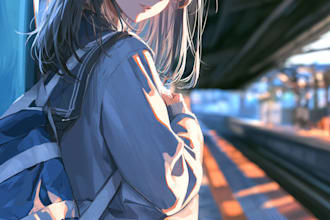 draw an anime character illustration