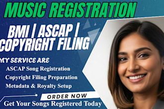 do music registration with bmi, ascap, copyright filing for royalty collection