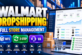 manage your walmart dropshipping store, wfs and 2 step dropshipping
