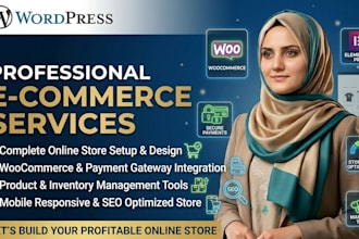 develop a wordpress e commerce website and woocommerce store