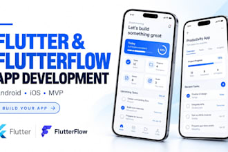 do flutter app development, flutterflow mvp and flutter bug fix