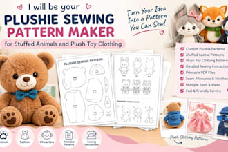 be your plushie sewing pattern maker for stuffed animals plush toy clothing