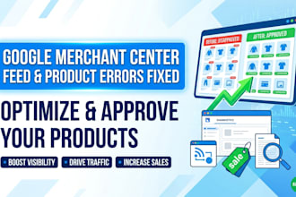 fixed and optimized google merchant center feed and product errors