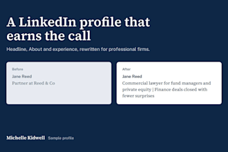 rewrite your linkedin profile for lawyers, accountants and advisors