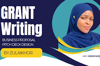 write a professional grant proposal, funding proposal, or business proposal