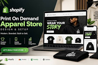 design shopify print on demand clothing store design apparel shopify store