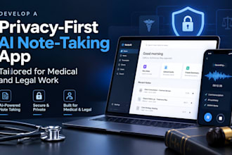 develop a privacy first ai note taking app tailored for medical and legal work