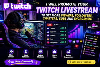 promote your twitch livestream to get more viewers followers chatters and subs