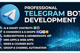 develop  a professional telegram bot for groups and channels