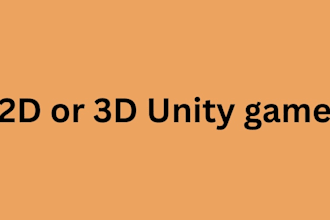 develop a 2d or 3d unity game