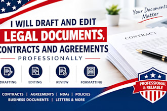 draft and edit legal documents contracts and agreements professionally