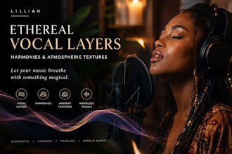 create ethereal female vocal layers, harmonies and atmospheric textures