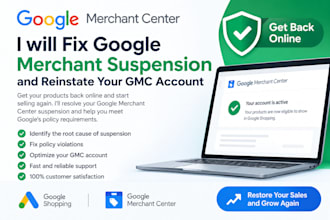 fix google merchant suspension and reinstate your gmc account