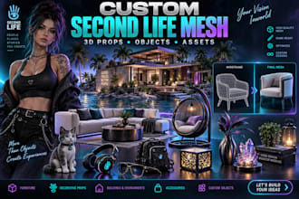 create custom mesh models for second life