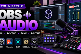 l fix obs audio, voicemeeter goxlr rodecaster and mic issues