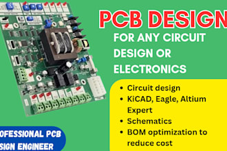 design pcb and schematic in proteus, eagle, pads, diptrace and altium