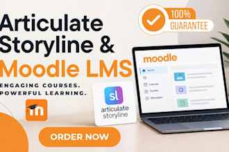 create interactive elearning course in articulate storyline for moodle lms