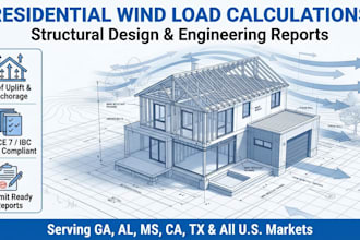 do residential wind load calculations and structural design