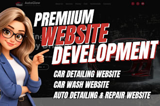 build car detailing website, car wash website, auto detailing and repair website