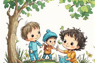 draw illustrations for children book