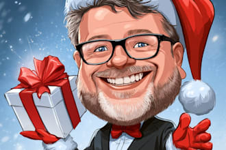make a watercolor christmas portrait or illustration