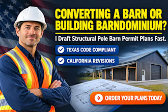 create barn conversion drawings barndominium permit plans texas california