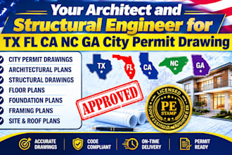 architect and structural engineer for california, north carolina, georgia USA