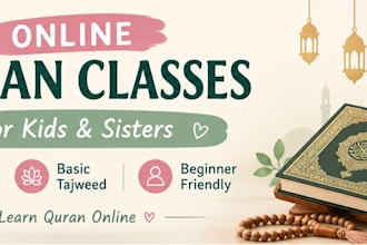 teach kids and ladies basic tajweed and qauran reading