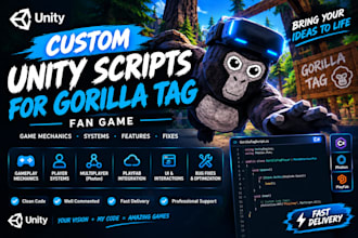 code custom unity scripts for your gorilla tag fan game