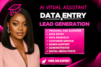 be your ai virtual assistant for data entry, CRM and web research