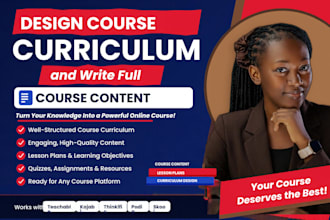 create online course content and curriculum