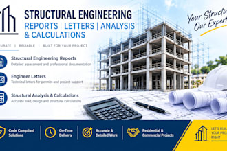 structural engineer report, engineer letter, structural analysis and calculation