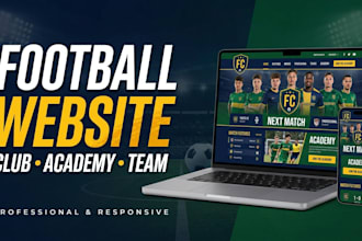design a professional football soccer academy or club website