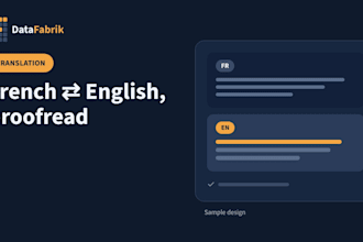translate french to english or english to french with proofreading
