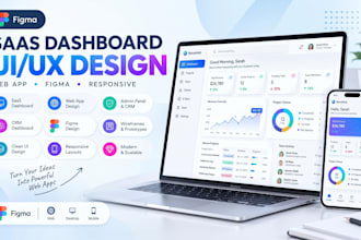 design saas dashboard and web app UI UX in figma