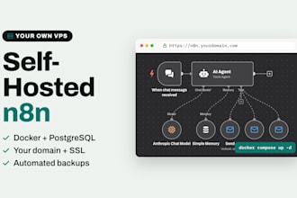 install self hosted n8n on vps with docker, ssl, backups and n8n workflow