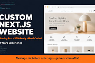 develop a custom website as a next js developer