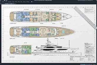 design ship and yacht ga plans, structural drawings, and marine cad