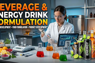 formulate beverages, energy drinks and food products with recipe development