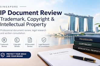 provide singapore intellectual property document review and legal research
