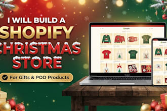 build a shopify christmas store for gifts and pod products