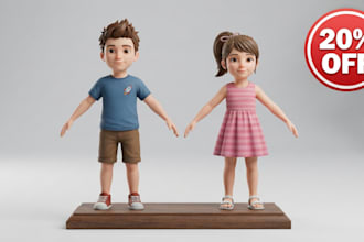 create 3d toy model articulated character toys miniatures and printable models