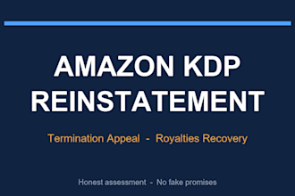 write an amazon kdp account termination appeal and reinstatement letter