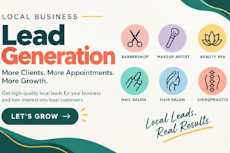 barbershop makeup artist beauty spa nail hair salon chiropractic lead generation